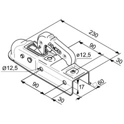 KUGELKUPPLUNG ALKO AK7/E 60 MM 750 KG