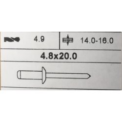 FJONGKNAPPER MED POPNITTER (10 stk kit)