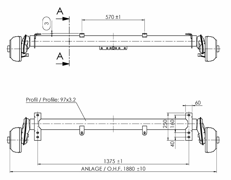 ALKO aksel 1300kg 5x112 A1375 C1880