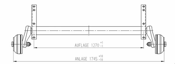 ALKO aksel 1000kg 4x100 A:1270 C:1745