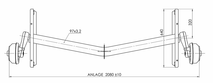 ALKO aksel DELTA SIN12 - 1300kg - A:1550 C:2080