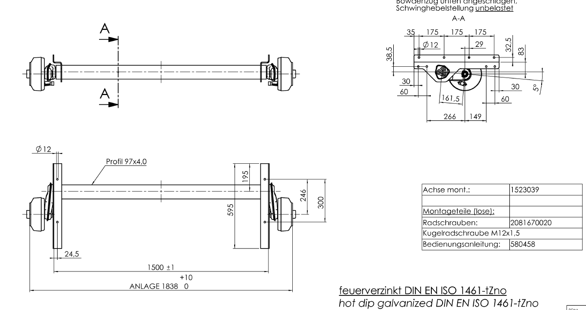 ALKO AKSEL 1500KG 5X112 A:1500 C:1838