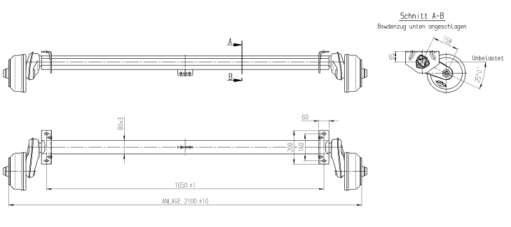 ALKO AKSEL 1000KG 4X100 A:1650 C:2100