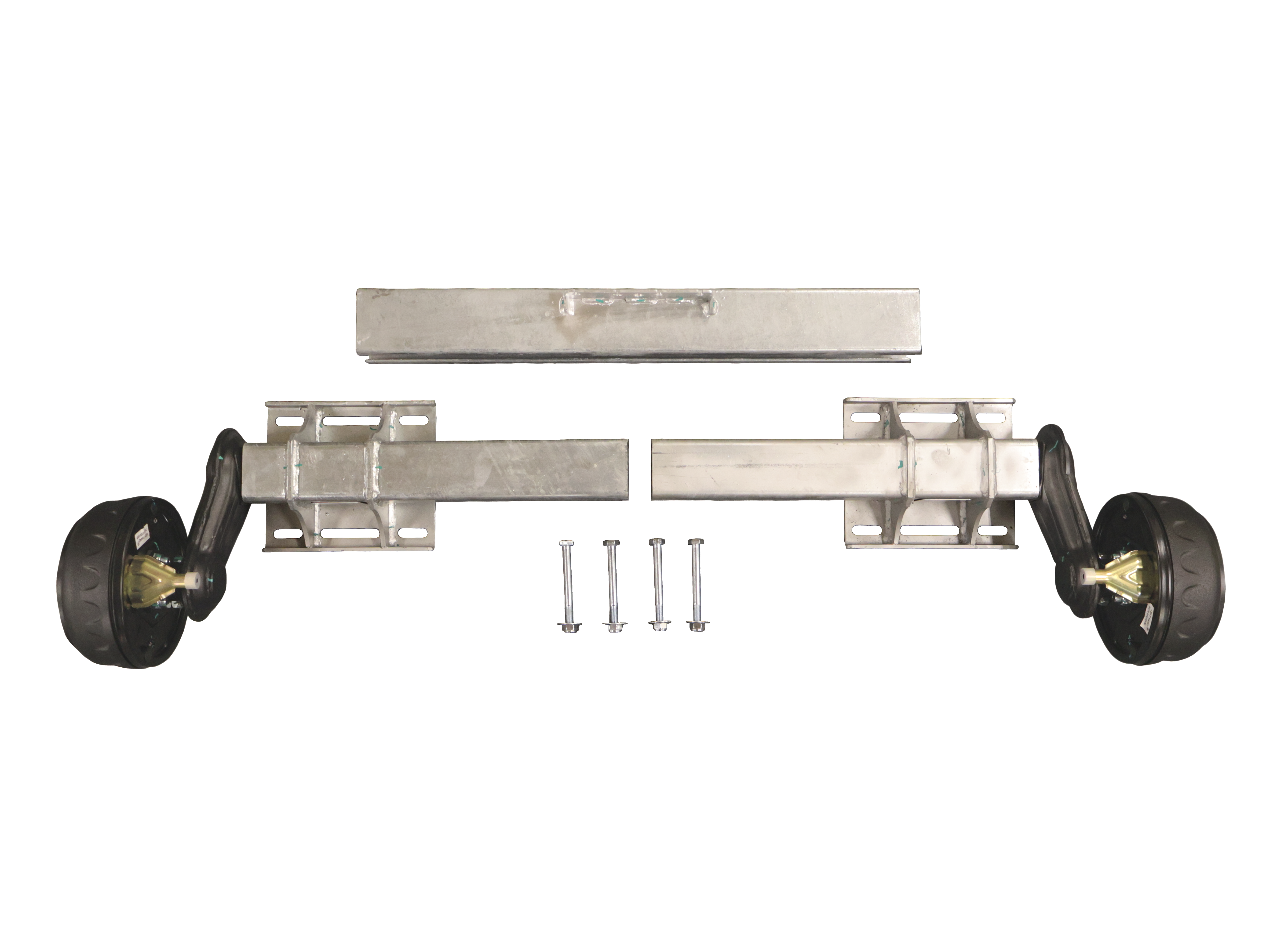 Universal aksel - justerbar c-mål 1500-1900mm med bremse 1350 kg 4x100 ("KNOTT")