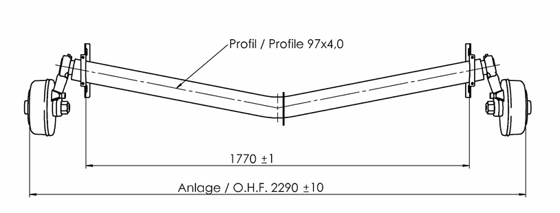 ALKO aksel DELTA SIN14-3 1700kg A 1770 C 2290