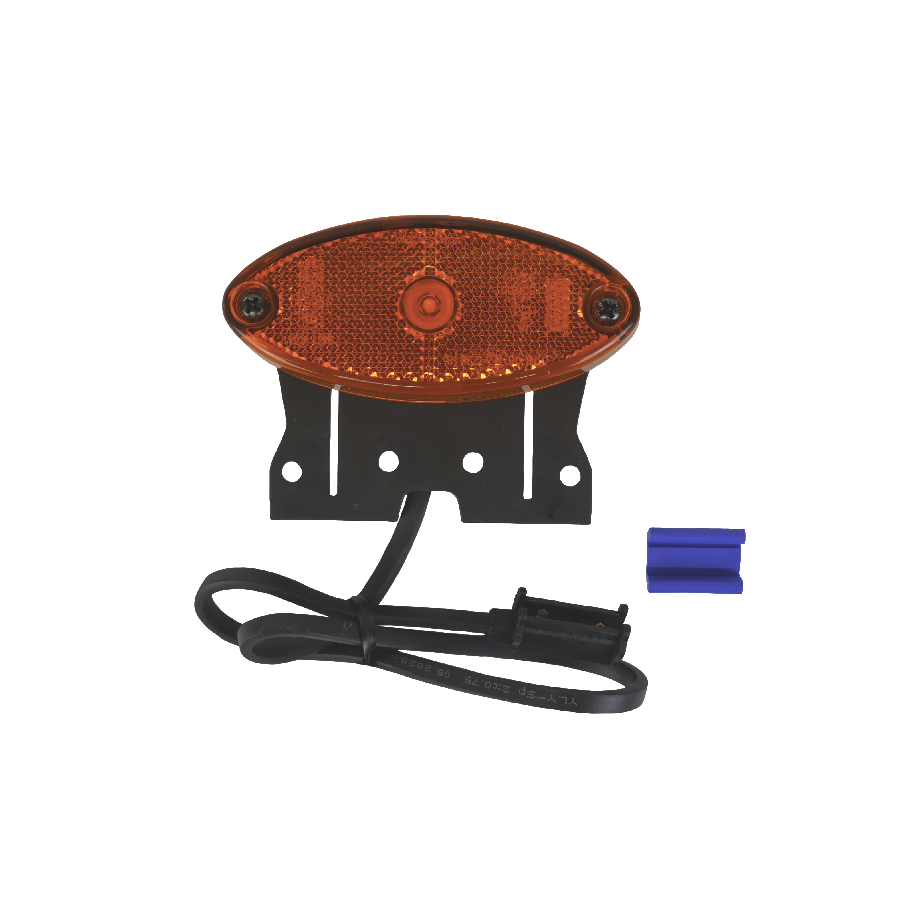 FRISTOM SIDEMARKERINGSLYGTE LED GUL - 0,5 M DC KABEL 12-36V MED HOLDER - RESTSALG
