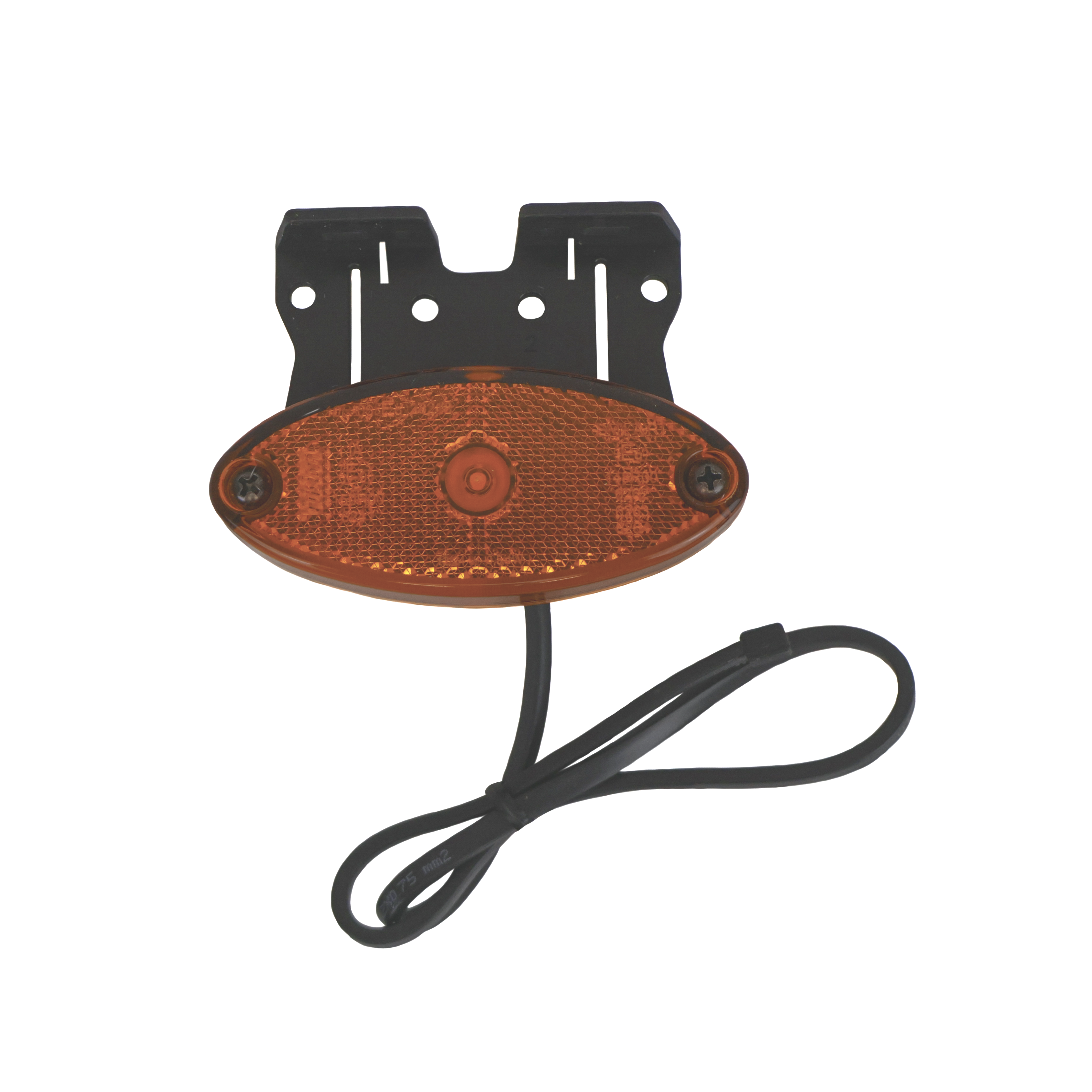 FRISTOM SIDEMARKERINGSLYGTE LED GUL - 0,5 M DC KABEL 12-36V MED HOLDER