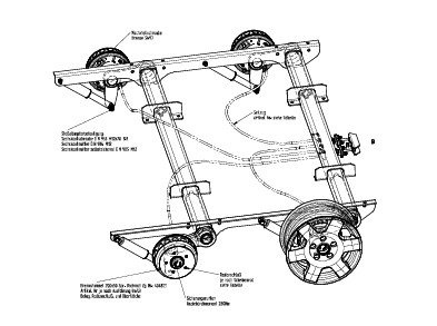 Tandemaksel KNOTT 2000kg - 5x112 - b1: 1611/b2: 780 - c: 2060