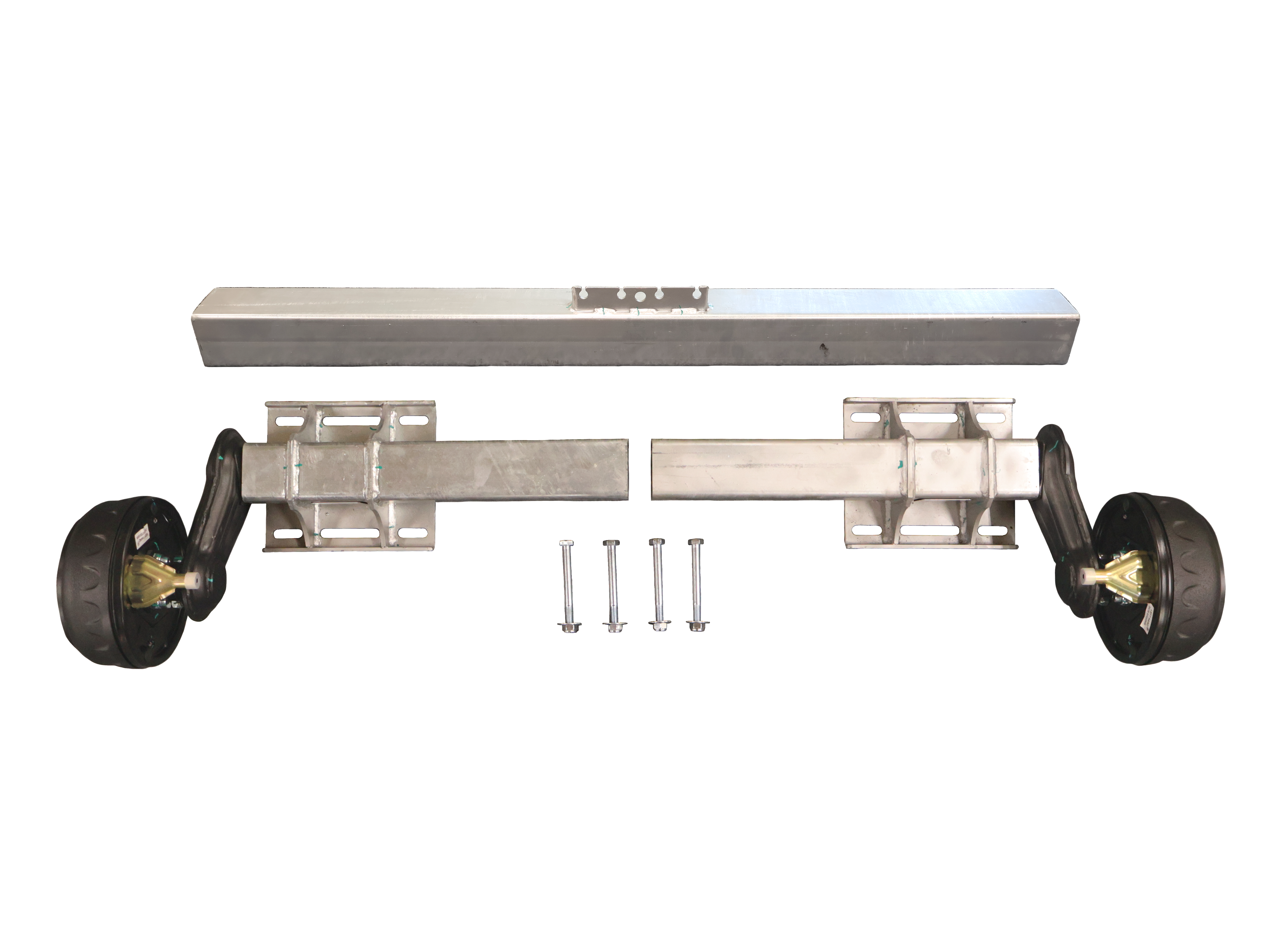 Universal aksel - justerbar 1760 - 2450mm med bremse 1350 kg 5x112 ("KNOTT")