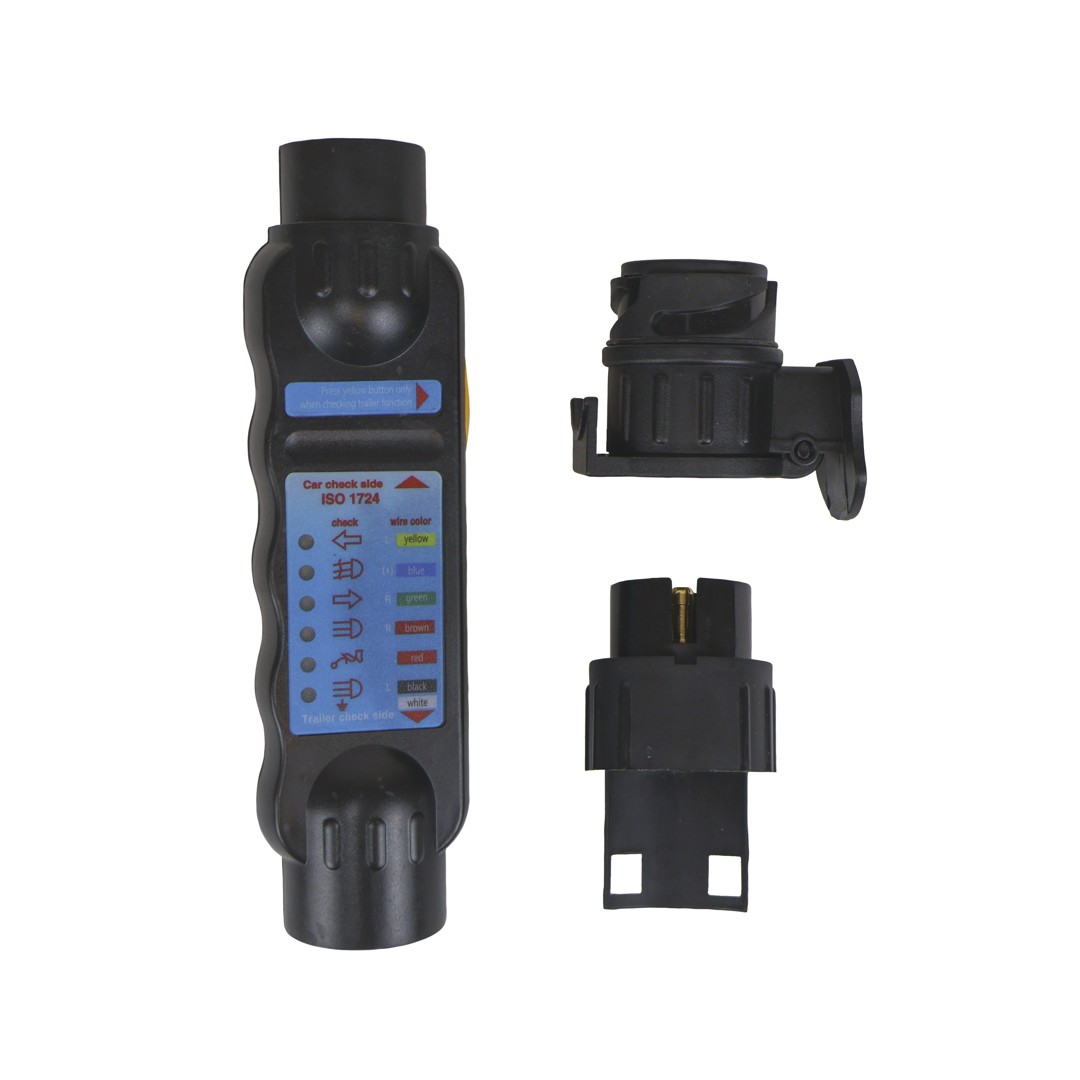 Testerkit til trailerlys - 12 Volt med adaptere 3-i-1 - Inkl. 2 Adapter