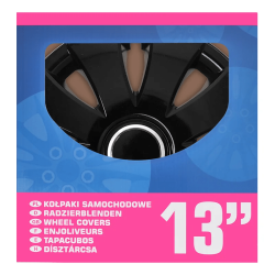 13 ZOLL RADKAPPEN - AURA SCHWARZ - 4 STCK.