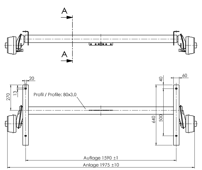 ALKO AKSEL 1000KG 4X100 A1590 C1975 SPECIAL ALKO 1000 KG AKSEL