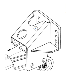Stttehjulskonsol til KNOTT KFG35