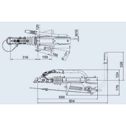 AUFLAUFBREMSE ALKO 251S/A 1230-2300 kg.