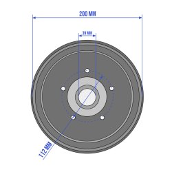 ORIGINALE KNOTT BREMSTROMMEL 200x50 5x112 MIT LAGER 39/72/37