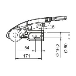 AL-KO SIKKERHETSKULEKOBLING AKS 3504 3500 KG STABILISERINGSKOBLING 16,5 MM