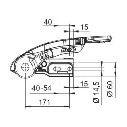 AL-KO SIKKERHETSKULEKOBLING AKS 3504 3500 KG STABILISATORKOBLING 14,5 MM