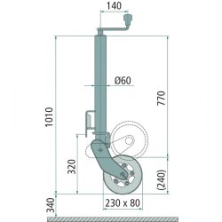 STTTEHJUL KIPBART FOR AL-KO 500 KG 230X85 MM 