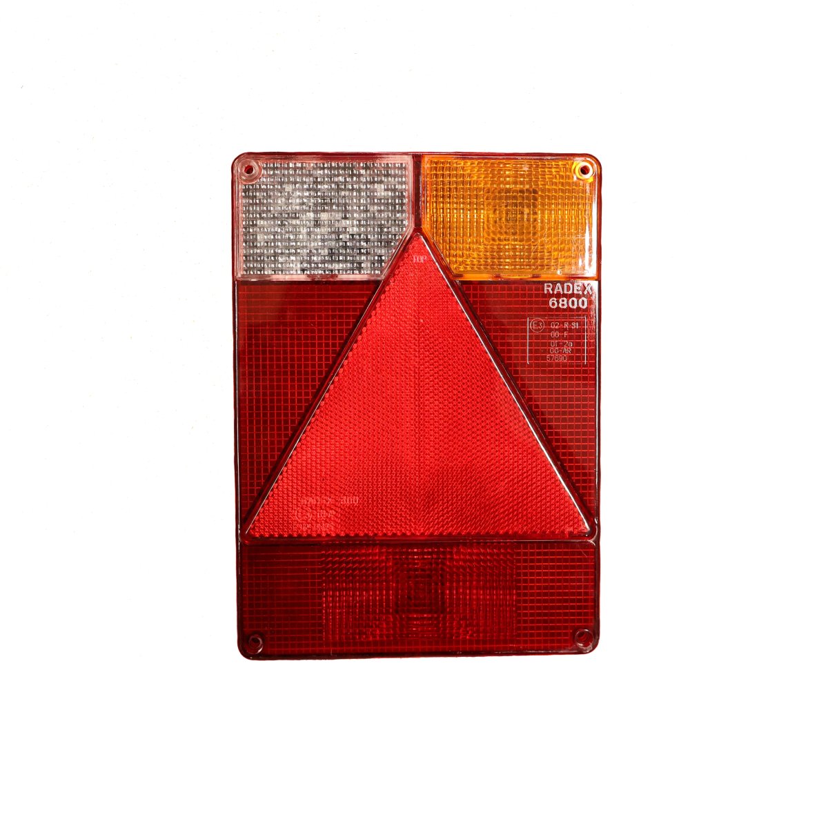 RADEX Lampenglas 6800+ Serie Rechts Mit Rückfahrlicht - Ersatzglas 220x160mm