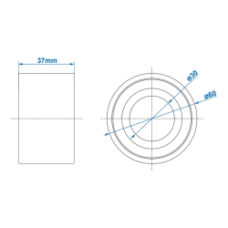 KOMPAKT LAGER SET 30 x 60 x 37 MM / 30/60/37