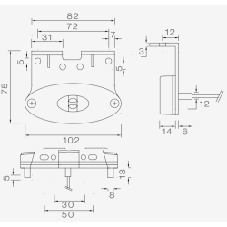 FLATPOINT DC 12V LED GELB MIT HALTER
