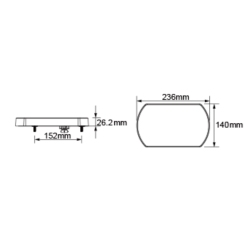 RCKLICHT LED 12V RECHTS - 5 POLIG 
