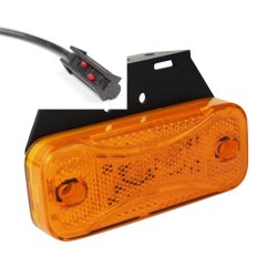 SEITENMARKIERUNGSLEUCHTE 12/24V P&R LED ORANGE 0,5MTR M/90 GR. HALTER
