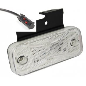 POSITIONSLEUCHTE 12/24 V P&R LED WEISS, 0,5 METER MIT 90 GR. HALTER