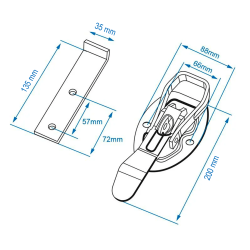 SCHLIESSER FR ANSCHLAG / SEITE / SCHLIESSUNG / SCHLIESSSCHARNIER MIT GEGENHALT