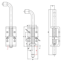 SKUDRIGEL / SKUDRIGLE / FJEDERLUKKER 170mm - BL