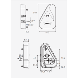 EARPOINT III RECHTS LED KOMPLETT 8 POLIG - HINWEIS LED VERSION