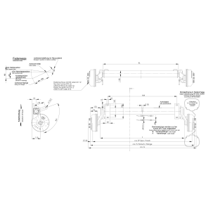BPW AKSEL 1050KG 4X100 A:1500 C:1950 - BPW #46.21.379.135
