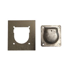 UNTERLEGPLATTE + SPANNRING FR EINGEBAUTE MONTAGE  FEUERVERZINKT