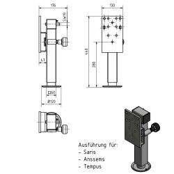 STTTEBEN DREJBAR - 60x440 MM SARIS/ANSSEMS/TEMPUS - 1350 KG