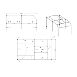 H�Y PRESENNING M/STATIV BRENDERUP  200-1205s - tilhenger m�l 210x122x82 cm