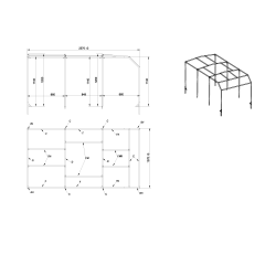 Humbaur ha132513 h�j presenning  trailer m�l 257 x 137 cm