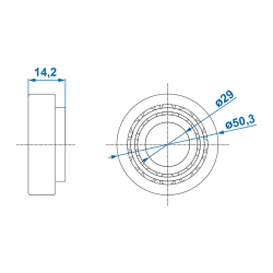 RULLAGER KLM 45449 29X50,29X14,22 MM