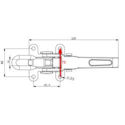 LUKKEBESLAG/EXCENTERLADLUKKER 4 BOLTER MED SIKRING
