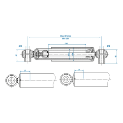 RADSTODMPFER 250-380 mm - 2 STK. 1300 - 1800 KG