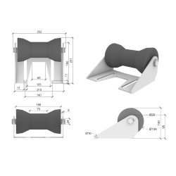 KLRULLE 200X110 MM 23 - Svart - MED BESLAG