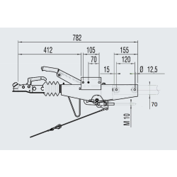 ALKO AUFLAUFBREMSE 90S/3 700-1000 KG - VIERKANTPROFIL 70mm 