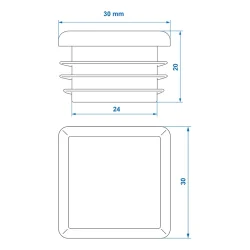 NDSKYDD 30X30X3 - SVART