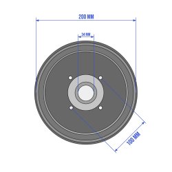 ALKO BREMSTROMMEL 2051 4X100 LAGER 34/64/37