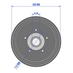 ALKO BREMSTROMMEL 2051 5X112 LAGER 34/64