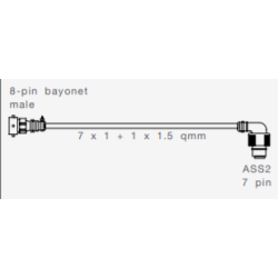 ADAPTER VNSTER GUL 8POL-7POL LYKTA "UDGR"