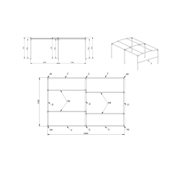 HY PRESENNING M/STATIV 205 x 130 x 70 cm VARIANT
