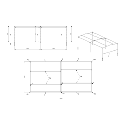 HJ PRESENNING M/STATIV 260X130X70 cm VARIANT