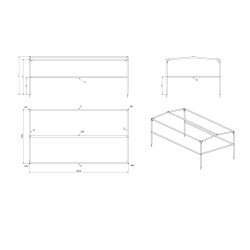 HOCHPLANE MIT STNDER 200 X 110 X 70 - VARIANTE 511 S1