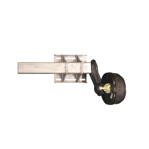 Universalachse - verstellbar mit Bremsen 1350 kg 4x100 ("KNOTT") - Linke Seite