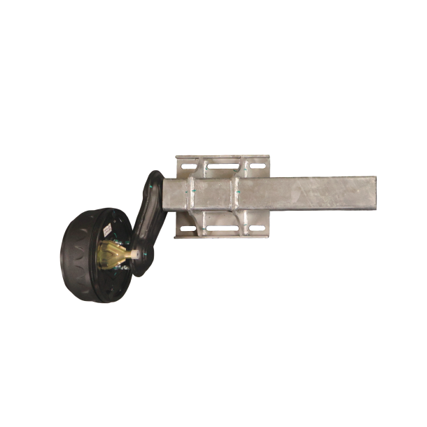 Universalachse - justierbar mit Bremse 1350 kg 4x100 ("KNOTT") - Rechte Seite